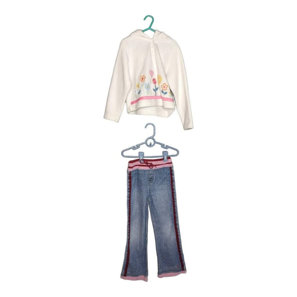 KRU Supplies Pullover Hoodie and Matching Jeans Outfit Size 6X